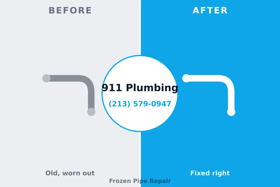 Before and after: plumbing repair Platte City, MO